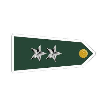 US Army O8 shoulderboard rotated (United States) (Military Rank) STICKER Vinyl Kiss-Cut Decal 6 Inch White - The Sticker Space