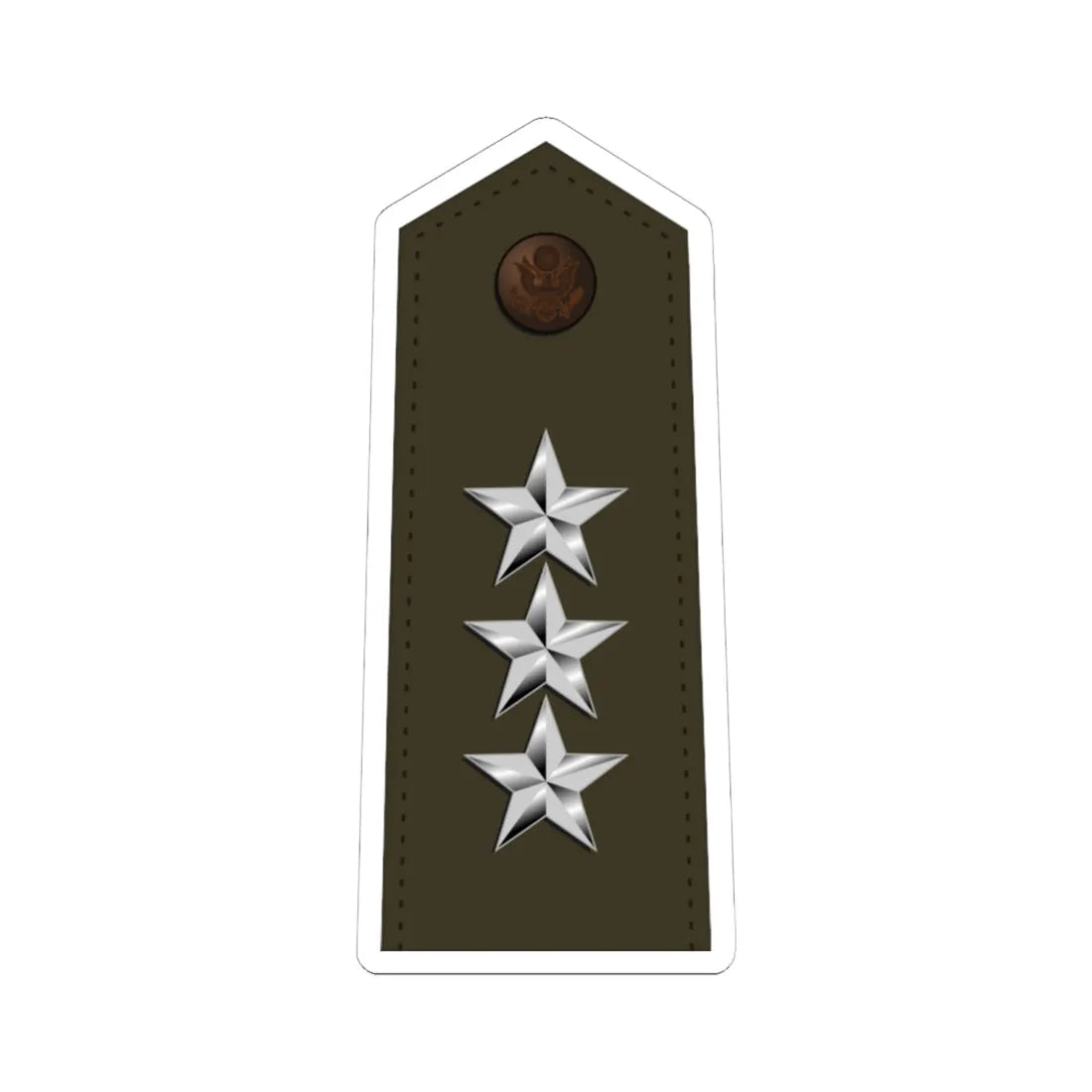 US Army O9 Army greens (United States) (Military Rank) STICKER Vinyl Kiss-Cut Decal 6 Inch White - The Sticker Space