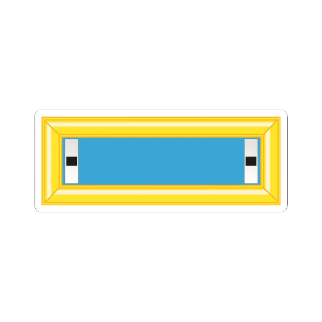 US Army WO1 shoulderboard (United States) (Military Rank) STICKER Vinyl Kiss-Cut Decal 3 Inch White - The Sticker Space