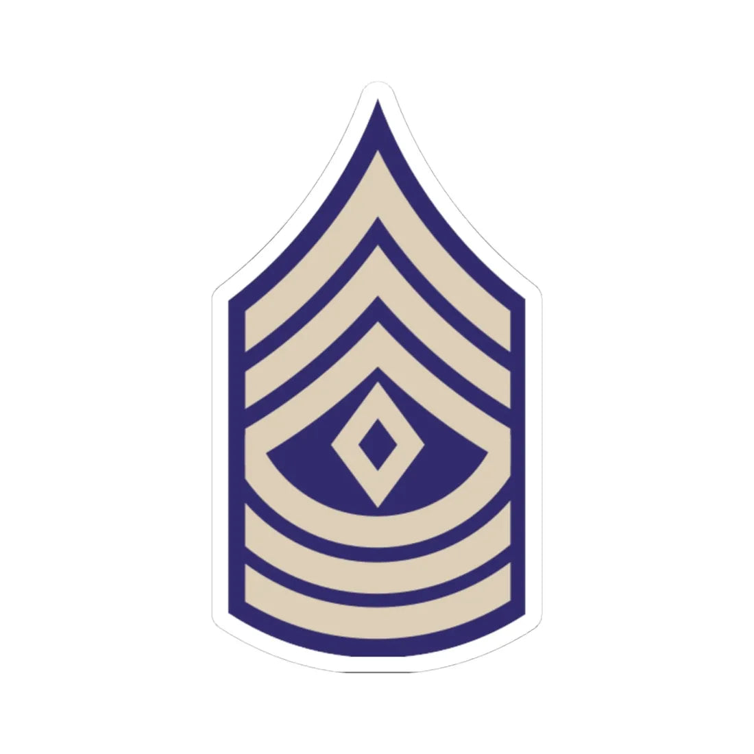 US Army WWII 1SGT (United States) (Military Rank) STICKER Vinyl Kiss-Cut Decal 4 Inch White - The Sticker Space