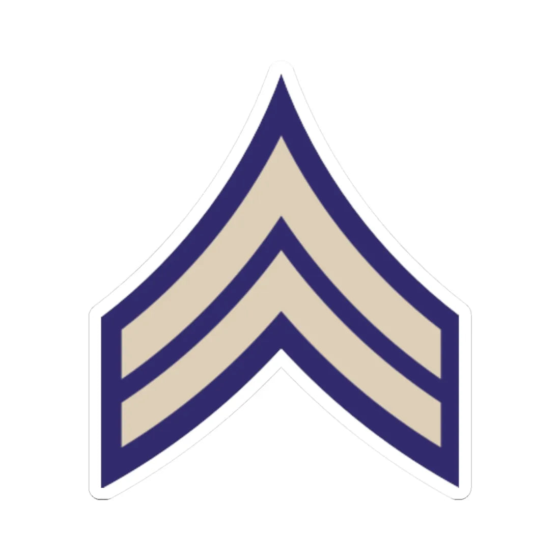 US Army WWII CPL (United States) (Military Rank) STICKER Vinyl Kiss-Cut Decal 4 Inch White - The Sticker Space