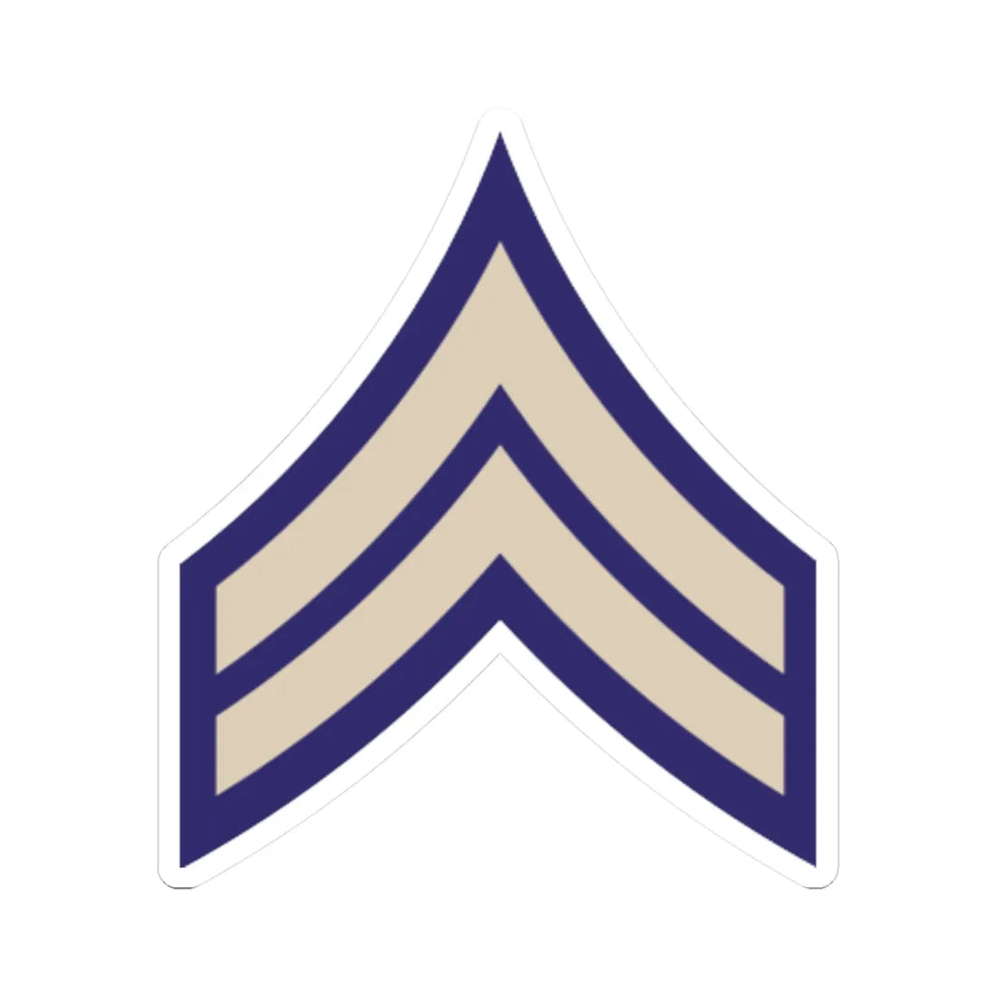 US Army WWII CPL (United States) (Military Rank) STICKER Vinyl Kiss-Cut Decal 6 Inch White - The Sticker Space