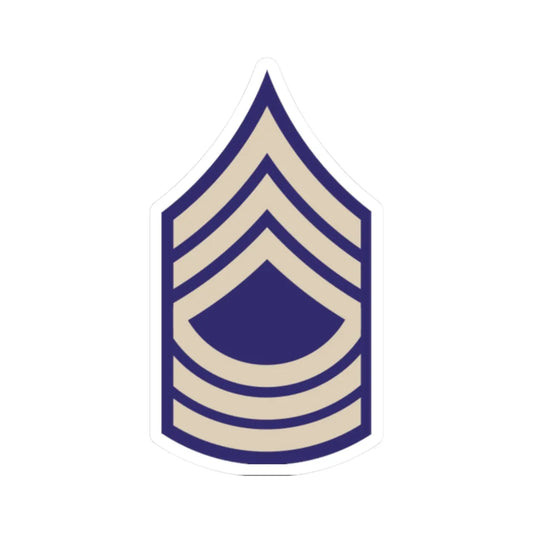 US Army WWII MSGT (United States) (Military Rank) STICKER Vinyl Kiss-Cut Decal 2 Inch White - The Sticker Space