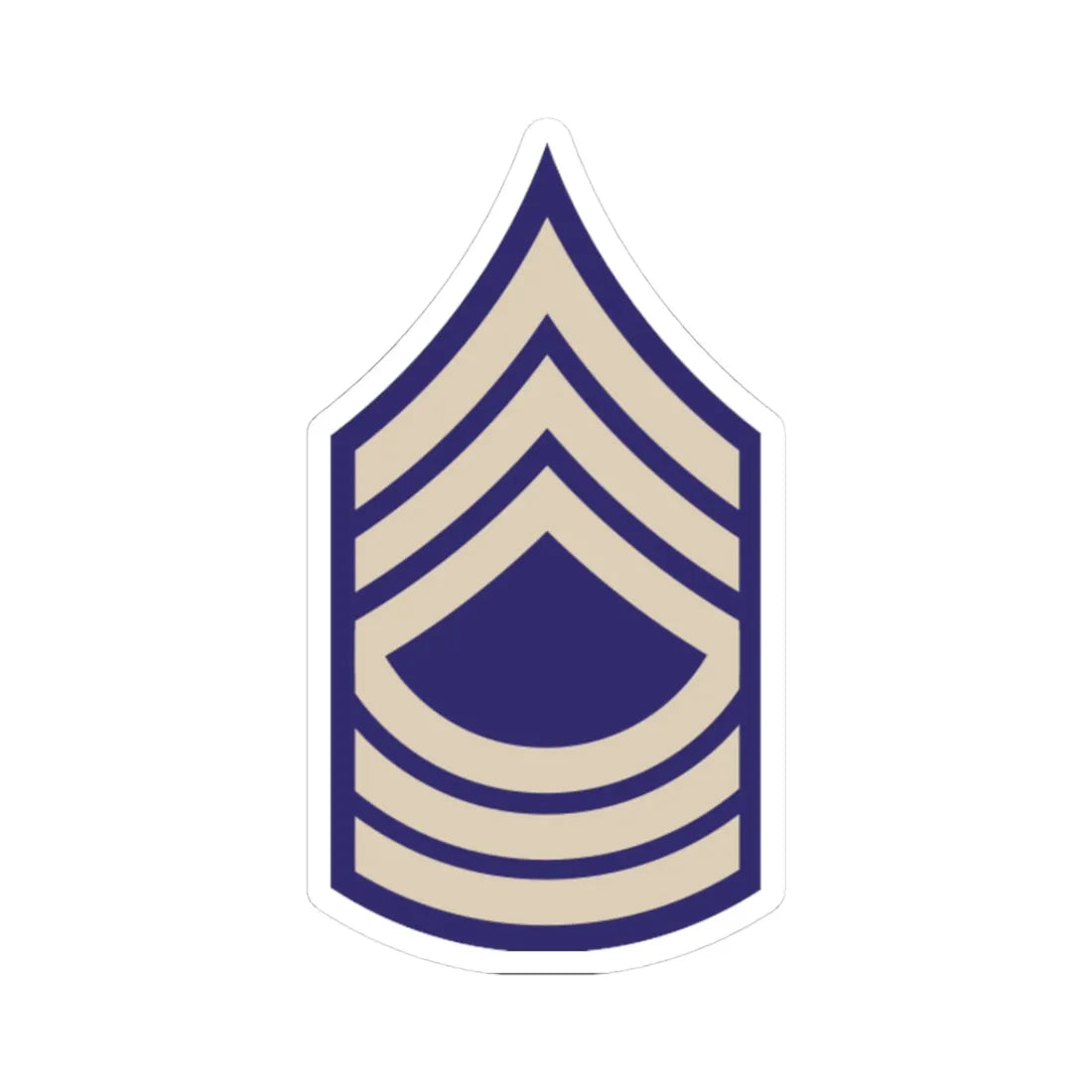 US Army WWII MSGT (United States) (Military Rank) STICKER Vinyl Kiss-Cut Decal 3 Inch White - The Sticker Space