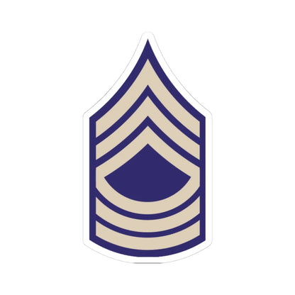 US Army WWII MSGT (United States) (Military Rank) STICKER Vinyl Kiss-Cut Decal 4 Inch White - The Sticker Space