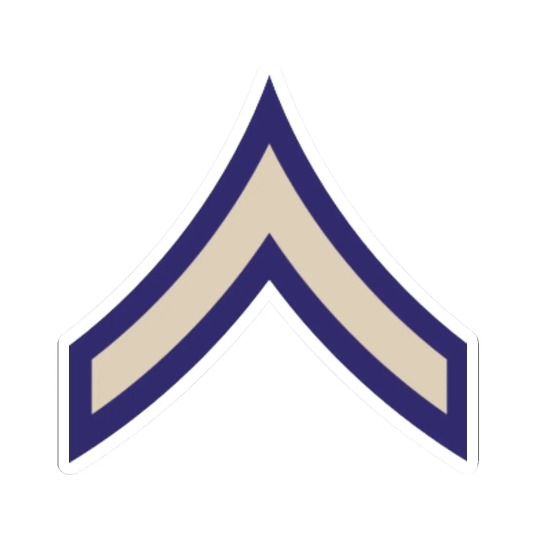 US Army WWII PFC (United States) (Military Rank) STICKER Vinyl Kiss-Cut Decal 2 Inch White - The Sticker Space