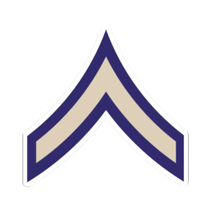 US Army WWII PFC (United States) (Military Rank) STICKER Vinyl Kiss-Cut Decal 6 Inch White - The Sticker Space
