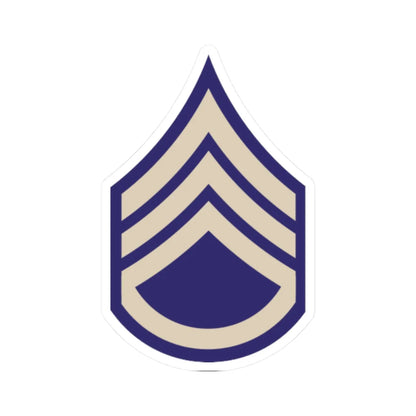 US Army WWII SSGT (United States) (Military Rank) STICKER Vinyl Kiss-Cut Decal 2 Inch White - The Sticker Space