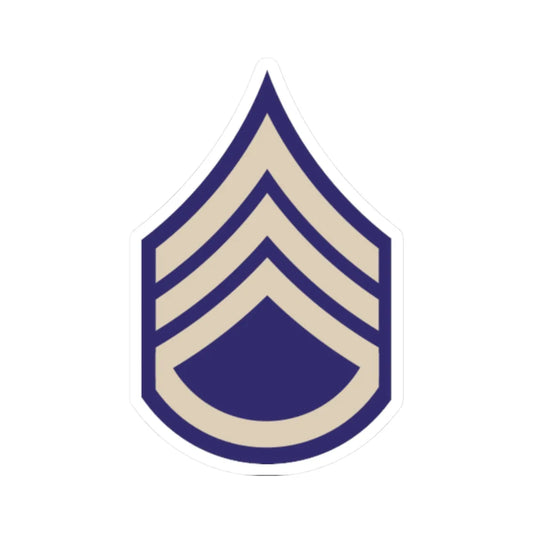 US Army WWII SSGT (United States) (Military Rank) STICKER Vinyl Kiss-Cut Decal 2 Inch White - The Sticker Space