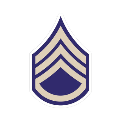 US Army WWII SSGT (United States) (Military Rank) STICKER Vinyl Kiss-Cut Decal 3 Inch White - The Sticker Space