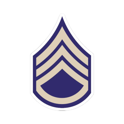 US Army WWII SSGT (United States) (Military Rank) STICKER Vinyl Kiss-Cut Decal 4 Inch White - The Sticker Space
