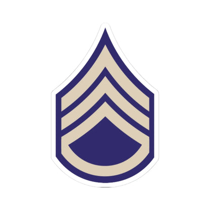 US Army WWII SSGT (United States) (Military Rank) STICKER Vinyl Kiss-Cut Decal 6 Inch White - The Sticker Space