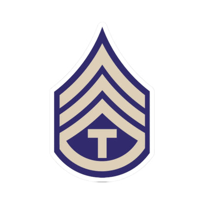 US Army WWII T3C (United States) (Military Rank) STICKER Vinyl Kiss-Cut Decal 2 Inch White - The Sticker Space