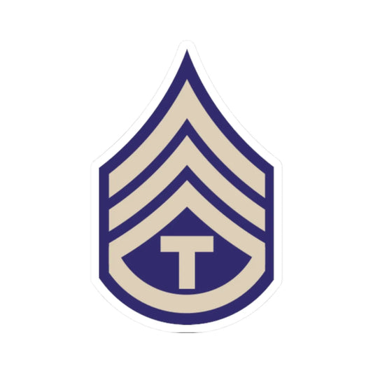 US Army WWII T3C (United States) (Military Rank) STICKER Vinyl Kiss-Cut Decal 2 Inch White - The Sticker Space