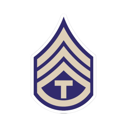 US Army WWII T3C (United States) (Military Rank) STICKER Vinyl Kiss-Cut Decal 4 Inch White - The Sticker Space