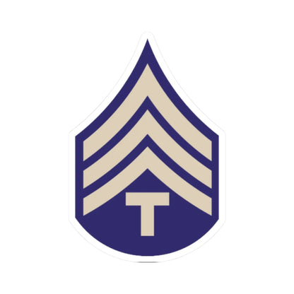 US Army WWII T4C (United States) (Military Rank) STICKER Vinyl Kiss-Cut Decal 2 Inch White - The Sticker Space