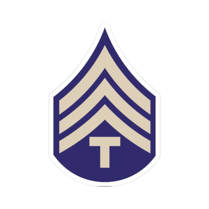 US Army WWII T4C (United States) (Military Rank) STICKER Vinyl Kiss-Cut Decal 3 Inch White - The Sticker Space