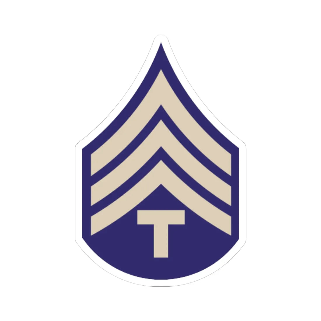 US Army WWII T4C (United States) (Military Rank) STICKER Vinyl Kiss-Cut Decal 6 Inch White - The Sticker Space