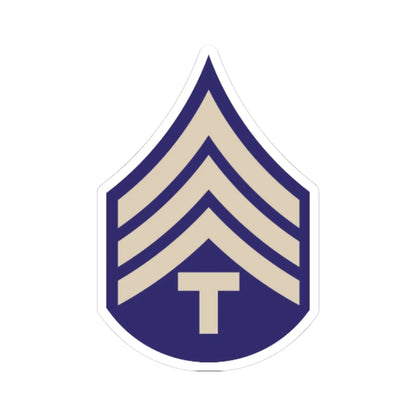 US Army WWII T4C (United States) (Military Rank) STICKER Vinyl Kiss-Cut Decal 6 Inch White - The Sticker Space