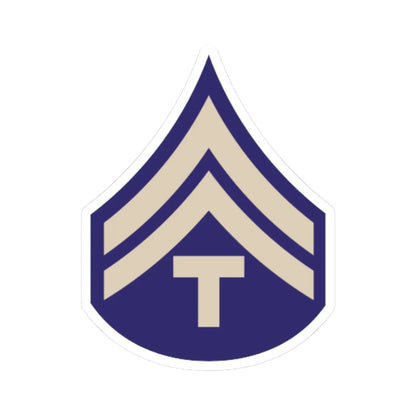 US Army WWII T5C (United States) (Military Rank) STICKER Vinyl Kiss-Cut Decal 3 Inch White - The Sticker Space