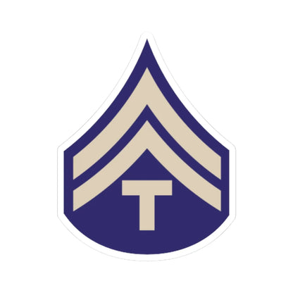 US Army WWII T5C (United States) (Military Rank) STICKER Vinyl Kiss-Cut Decal 6 Inch White - The Sticker Space