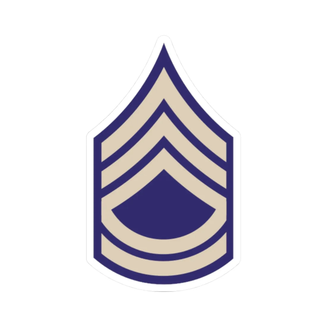 US Army WWII TSGT (United States) (Military Rank) STICKER Vinyl Kiss-Cut Decal 2 Inch White - The Sticker Space