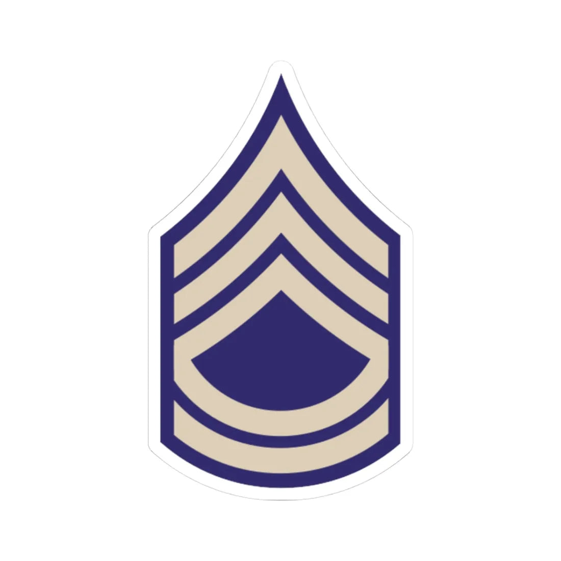 US Army WWII TSGT (United States) (Military Rank) STICKER Vinyl Kiss-Cut Decal 3 Inch White - The Sticker Space