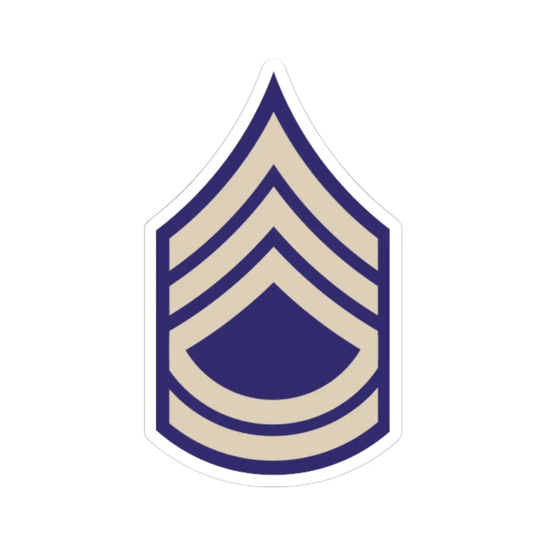 US Army WWII TSGT (United States) (Military Rank) STICKER Vinyl Kiss-Cut Decal 6 Inch White - The Sticker Space
