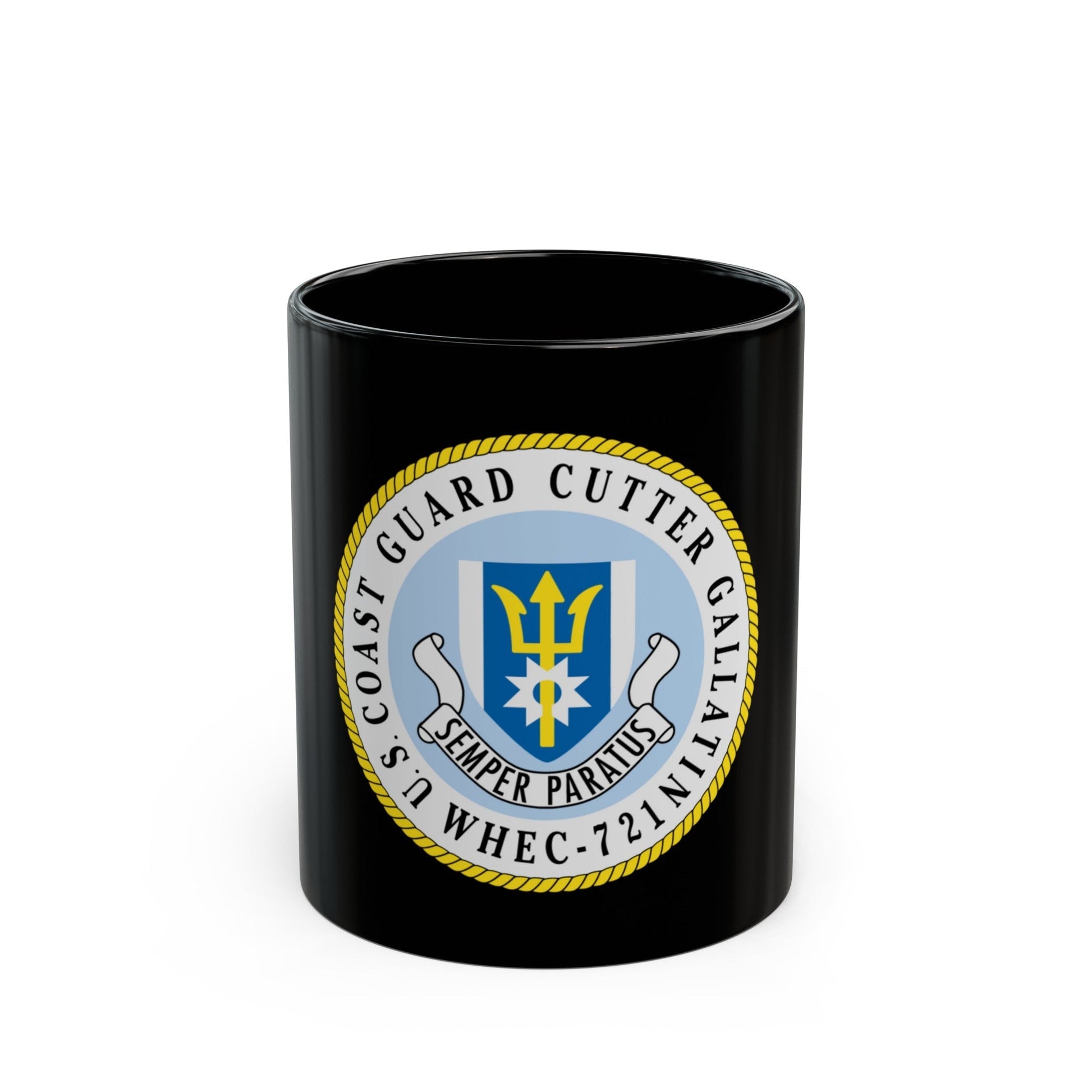 US Coast Guard Cutter Gallatin WHEC 721 (U.S. Coast Guard) Black Coffee Mug-11oz-The Sticker Space