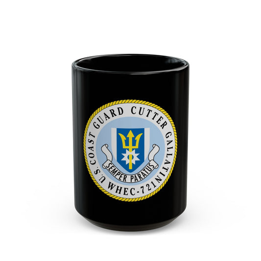 US Coast Guard Cutter Gallatin WHEC 721 (U.S. Coast Guard) Black Coffee Mug-15oz-The Sticker Space