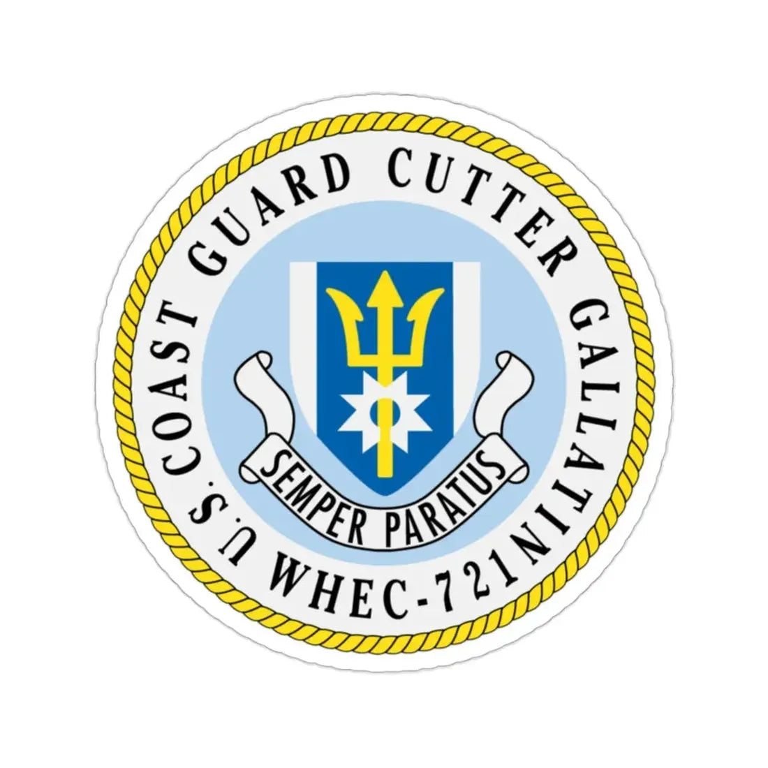 US Coast Guard Cutter Gallatin WHEC 721 (U.S. Coast Guard) STICKER Vinyl Die-Cut Decal 2 Inch - The Sticker Space