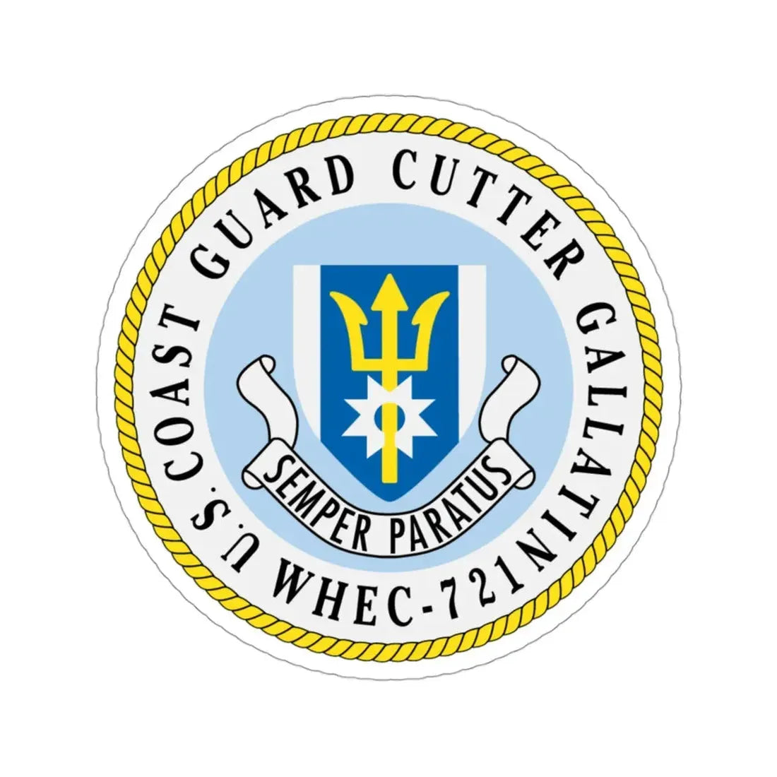 US Coast Guard Cutter Gallatin WHEC 721 (U.S. Coast Guard) STICKER Vinyl Die-Cut Decal 3 Inch - The Sticker Space