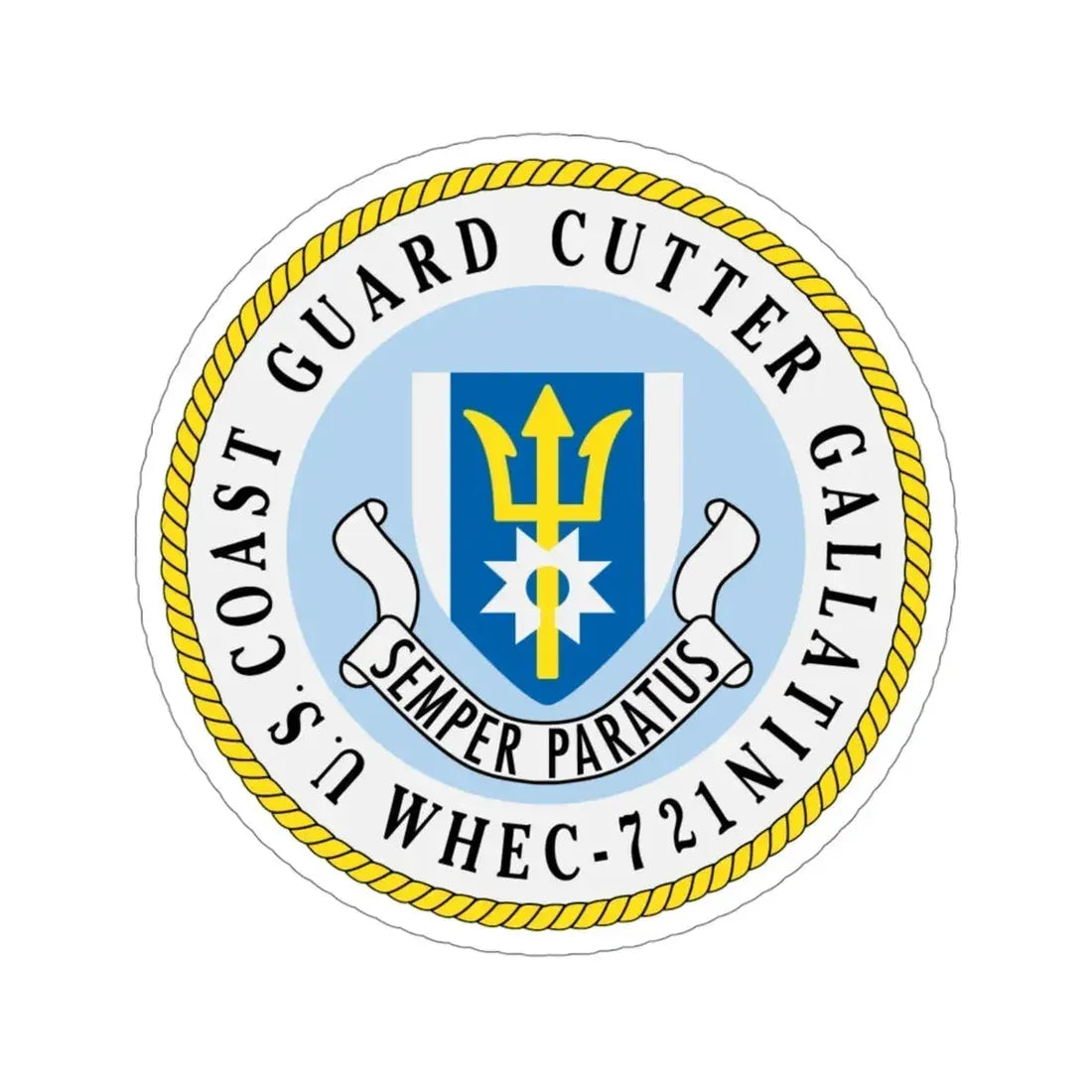 US Coast Guard Cutter Gallatin WHEC 721 (U.S. Coast Guard) STICKER Vinyl Die-Cut Decal 4 Inch - The Sticker Space