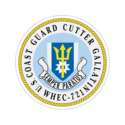 US Coast Guard Cutter Gallatin WHEC 721 (U.S. Coast Guard) STICKER Vinyl Die-Cut Decal 4 Inch - The Sticker Space
