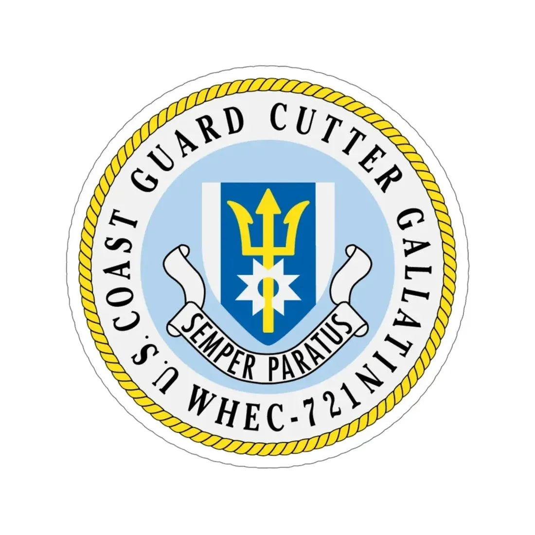 US Coast Guard Cutter Gallatin WHEC 721 (U.S. Coast Guard) STICKER Vinyl Die-Cut Decal 6 Inch - The Sticker Space