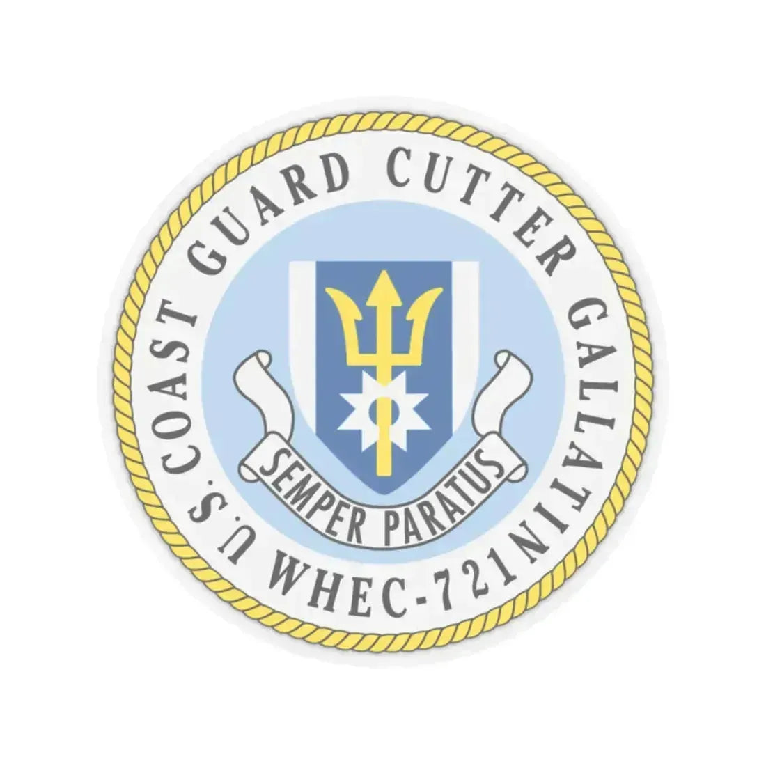 US Coast Guard Cutter Gallatin WHEC 721 (U.S. Coast Guard) STICKER Vinyl Kiss-Cut Decal 2 Inch Transparent - The Sticker Space