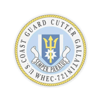 US Coast Guard Cutter Gallatin WHEC 721 (U.S. Coast Guard) STICKER Vinyl Kiss-Cut Decal 2 Inch Transparent - The Sticker Space
