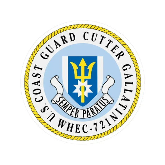 US Coast Guard Cutter Gallatin WHEC 721 (U.S. Coast Guard) STICKER Vinyl Kiss-Cut Decal 2 Inch White - The Sticker Space