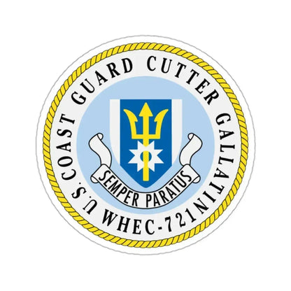 US Coast Guard Cutter Gallatin WHEC 721 (U.S. Coast Guard) STICKER Vinyl Kiss-Cut Decal 2 Inch White - The Sticker Space