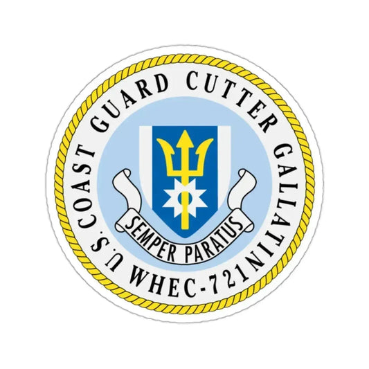 US Coast Guard Cutter Gallatin WHEC 721 (U.S. Coast Guard) STICKER Vinyl Kiss-Cut Decal 2 Inch White - The Sticker Space