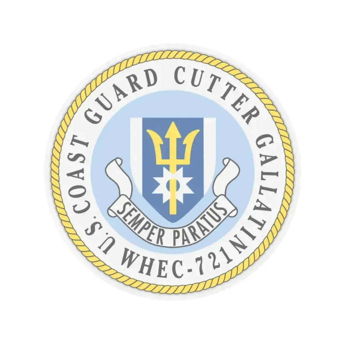 US Coast Guard Cutter Gallatin WHEC 721 (U.S. Coast Guard) STICKER Vinyl Kiss-Cut Decal 3 Inch Transparent - The Sticker Space