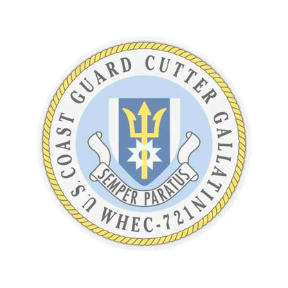 US Coast Guard Cutter Gallatin WHEC 721 (U.S. Coast Guard) STICKER Vinyl Kiss-Cut Decal 4 Inch Transparent - The Sticker Space