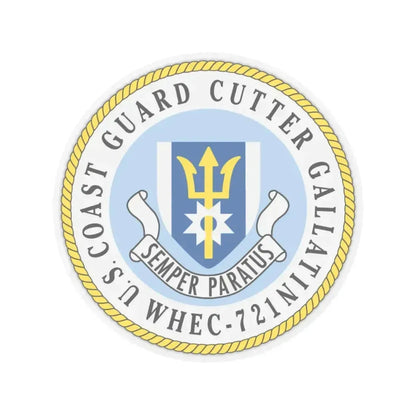 US Coast Guard Cutter Gallatin WHEC 721 (U.S. Coast Guard) STICKER Vinyl Kiss-Cut Decal 6 Inch Transparent - The Sticker Space