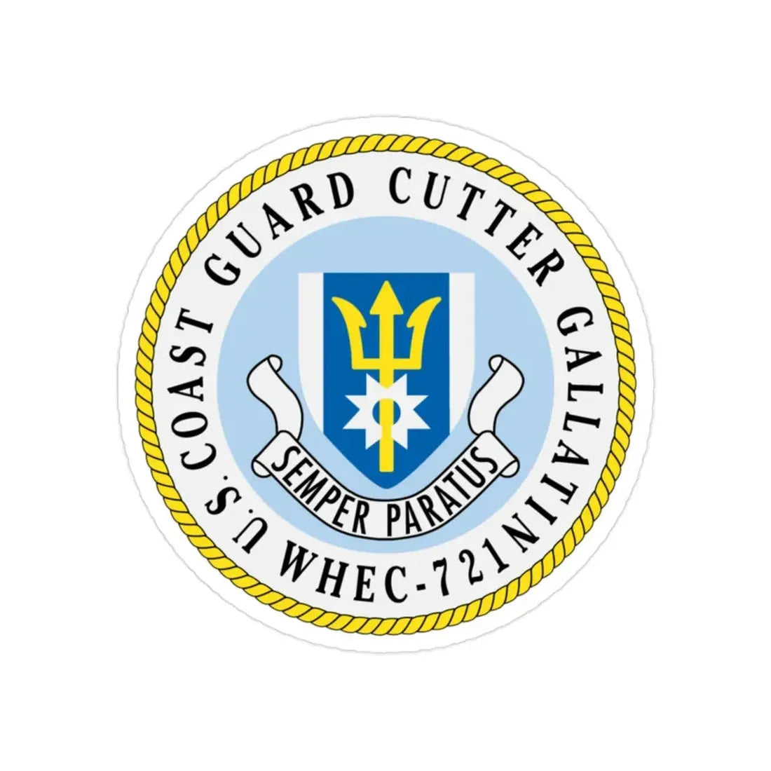 US Coast Guard Cutter Gallatin WHEC 721 (U.S. Coast Guard) Transparent STICKER Die-Cut Vinyl Decal 2 Inch - The Sticker Space