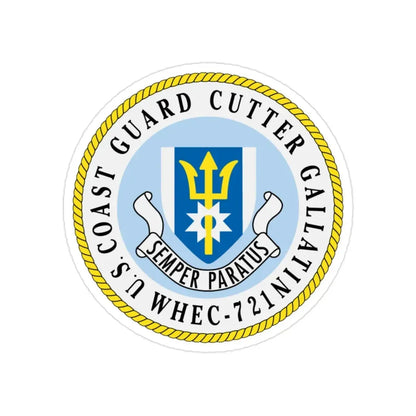 US Coast Guard Cutter Gallatin WHEC 721 (U.S. Coast Guard) Transparent STICKER Die-Cut Vinyl Decal 2 Inch - The Sticker Space