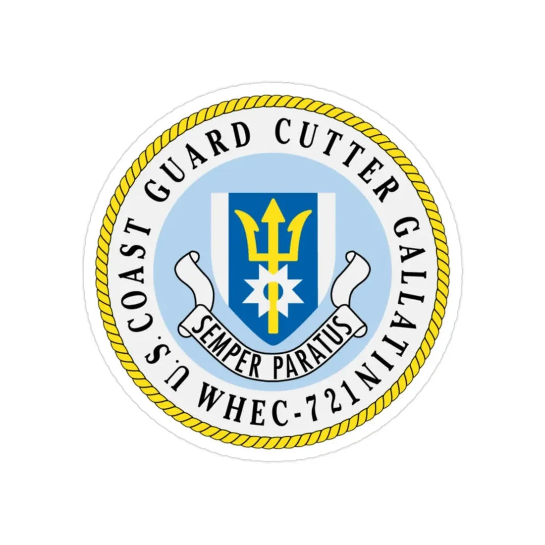 US Coast Guard Cutter Gallatin WHEC 721 (U.S. Coast Guard) Transparent STICKER Die-Cut Vinyl Decal 2 Inch - The Sticker Space
