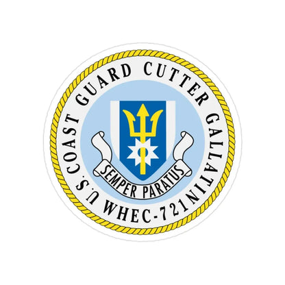 US Coast Guard Cutter Gallatin WHEC 721 (U.S. Coast Guard) Transparent STICKER Die-Cut Vinyl Decal 2 Inch - The Sticker Space