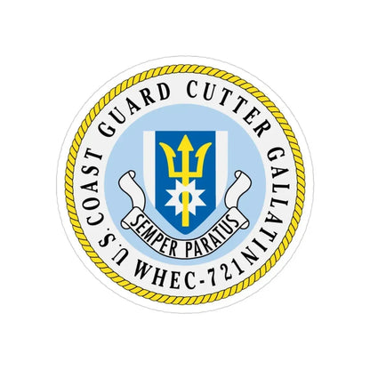 US Coast Guard Cutter Gallatin WHEC 721 (U.S. Coast Guard) Transparent STICKER Die-Cut Vinyl Decal 3 Inch - The Sticker Space