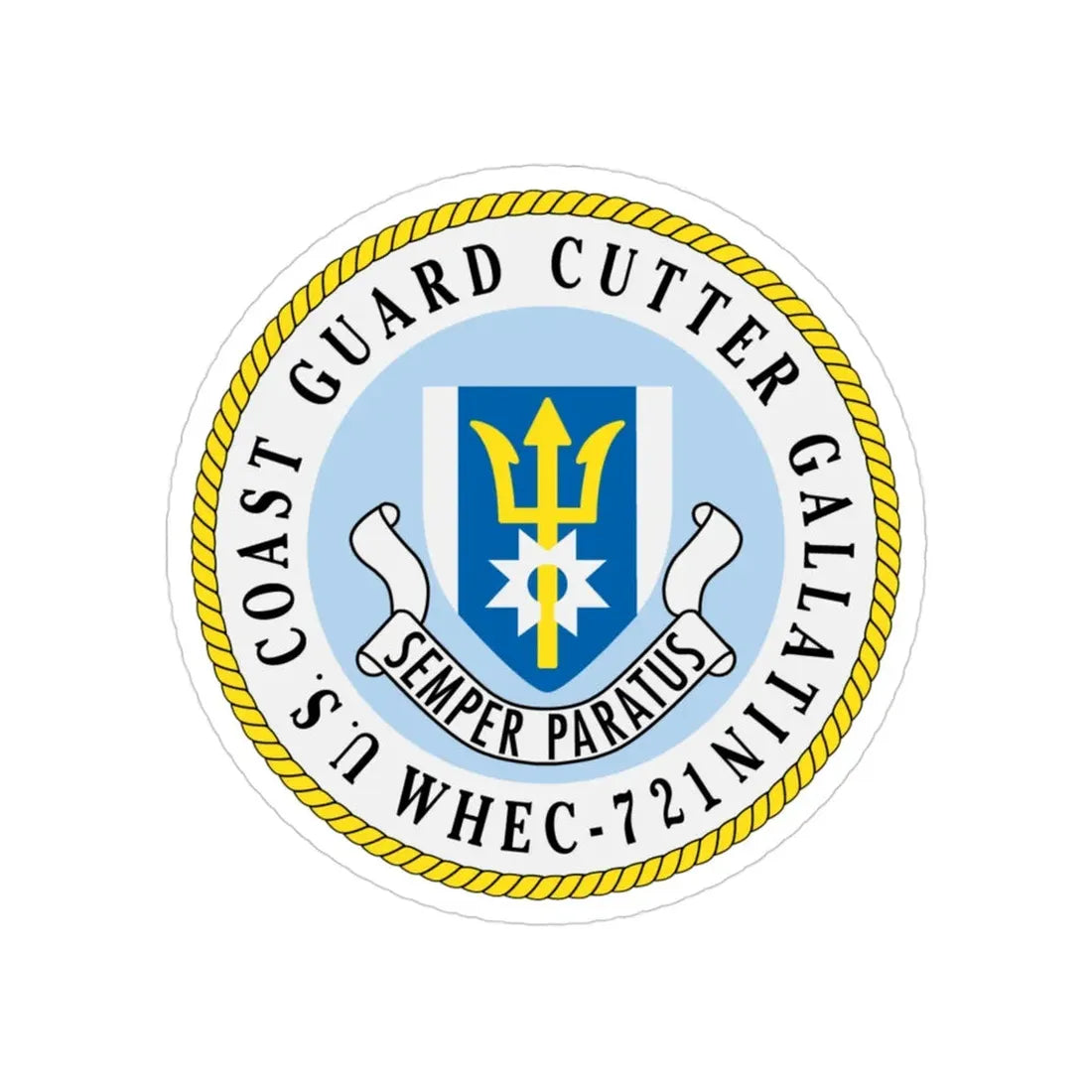 US Coast Guard Cutter Gallatin WHEC 721 (U.S. Coast Guard) Transparent STICKER Die-Cut Vinyl Decal 3 Inch - The Sticker Space
