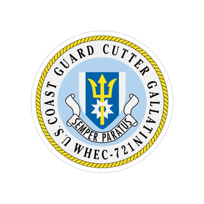 US Coast Guard Cutter Gallatin WHEC 721 (U.S. Coast Guard) Transparent STICKER Die-Cut Vinyl Decal 3 Inch - The Sticker Space